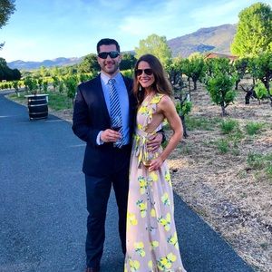 Majorelle sweet pea lemon dress from Revolve